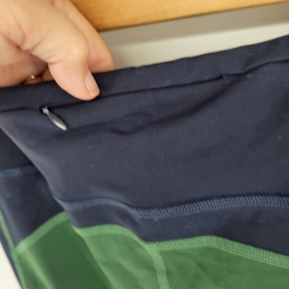 Boden Colorblock Leggings in Green, Pink, and Navy Size 12 - Picture 6 of 7